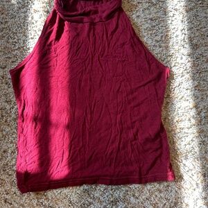 Maroon Croppd Haulter top